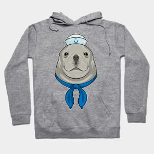 Seal as Sailor with Sailor hat Hoodie